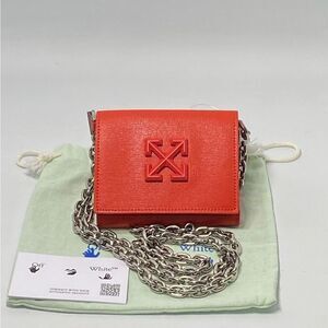 Off-White Jitney Leather Crossbody Wallet
